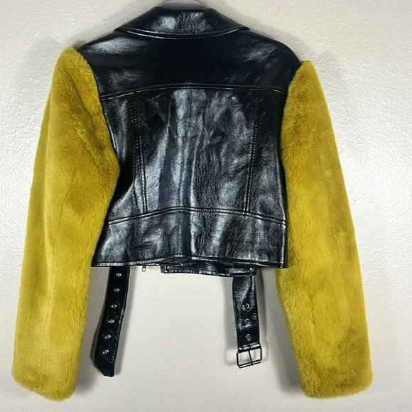 Camila Coelho Florencia Moto Jacket faux fur - Picture 9 of 10